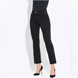 AYR Jeans Women's Black The Bomb Pop High-Rise Straight Leg Jeans 28S Short EUC